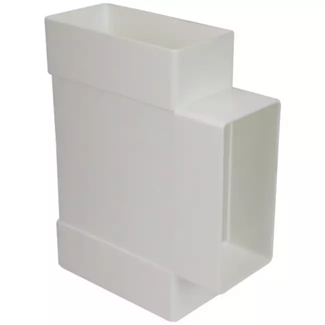 Racor en T rectangular de plástico 110x55 mm - KT
