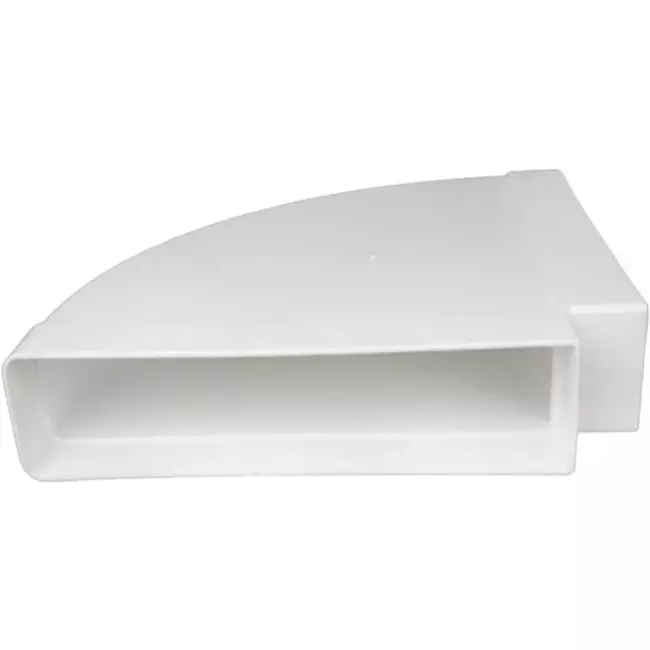 Codo horizontal rectangular de plástico 90º 220x55 mm - KLH25-90