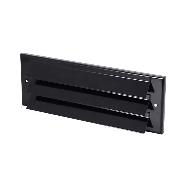 Rejilla de pared exterior de montaje en superficie 300mm x 100mm NEGRO