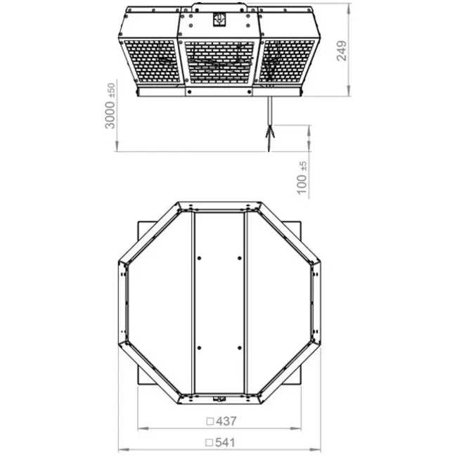 Extractor de tejado metal horizontal - DHA 315 E4P 42