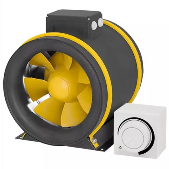 Extractor circular en línea Ruck ETAMASTER con motor EC 2960m³/h - Ø 315 mm + potenciómetro de control 10 kO