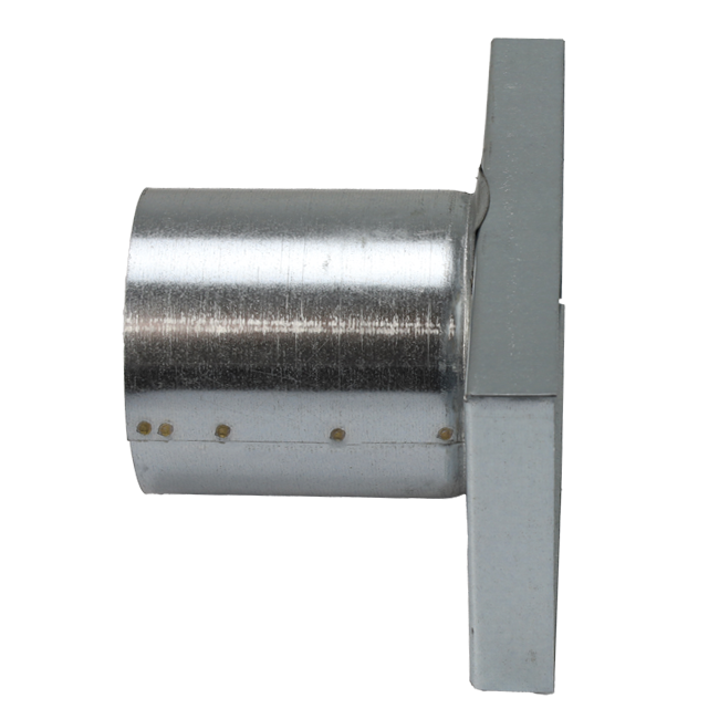 Tapa 220x80 mm con conexión de 80 mm de diámetro para conducto de humos