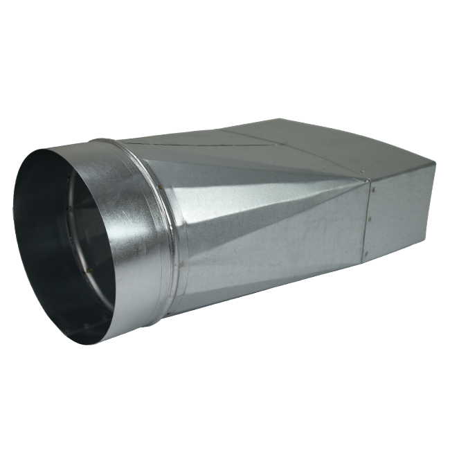 Adaptador 220x80 mm a diámetro 125 mm para canalización