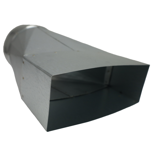 Adaptador 220x80 mm a diámetro 125 mm para canalización