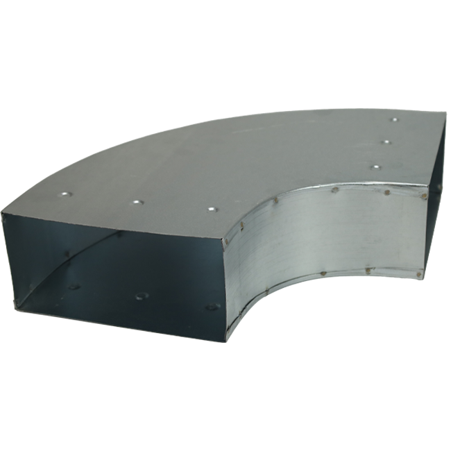 Curva 90 grados 220x80 mm horizontal para conductos