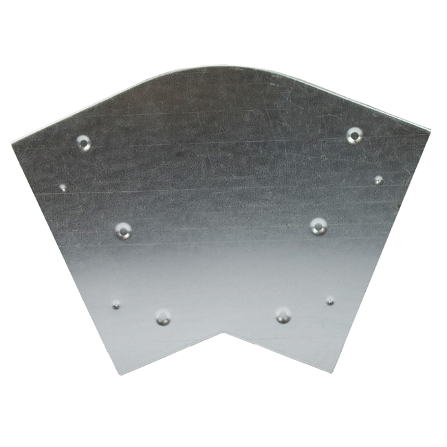Curva 45 grados 220x80 mm horizontal para conductos