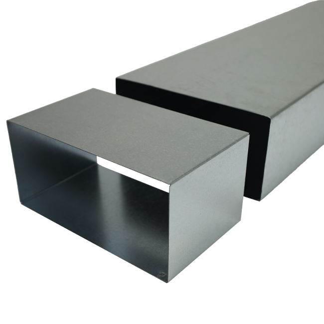 Racor de 300x80 para conducto rectangular galvanizado