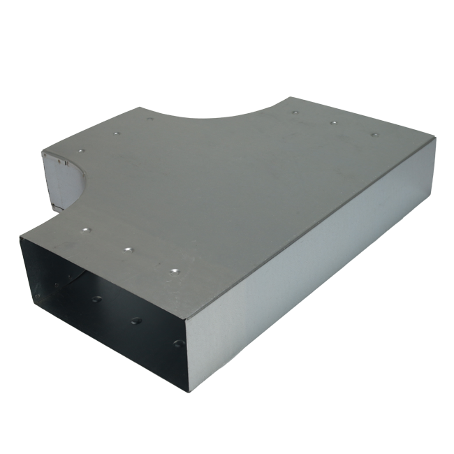 Pieza en T 90 grados 220x80 mm - 220x80 mm Pieza de entrada