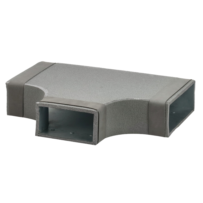Termoducto Pieza en T 90 grados 220x80 - 220x80 para conductos