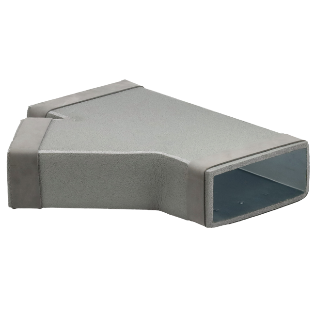 Termoducto Pieza en T 45 grados 220x80 - 170x80 para conductos