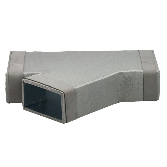 Termoducto Pieza en T 45 grados 220x80 - 170x80 para conductos