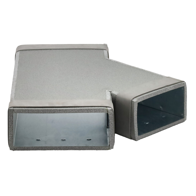 Termoducto Pieza en T 45 grados 220x80 - 170x80 para conductos