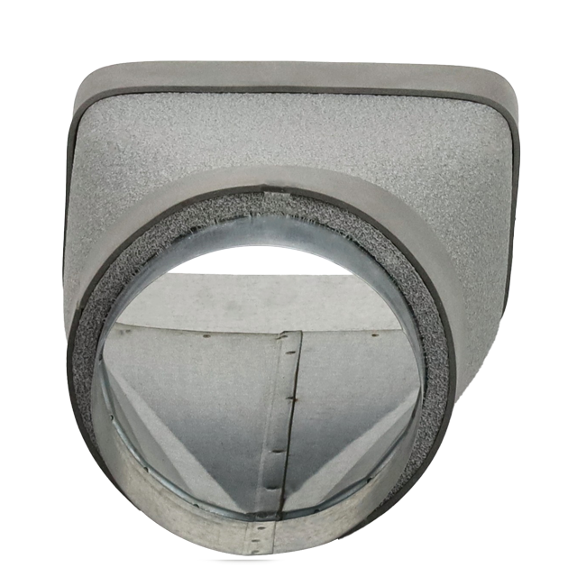 Reductor termoducto 170x80 a diámetro 160 mm para canalización