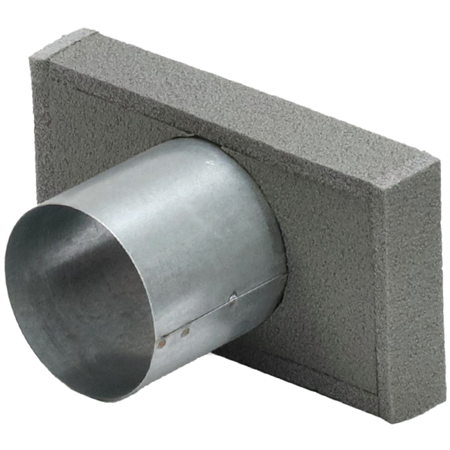 Cubierta de termoducto 170x80 con diámetro de conexión de 80 mm para conductos