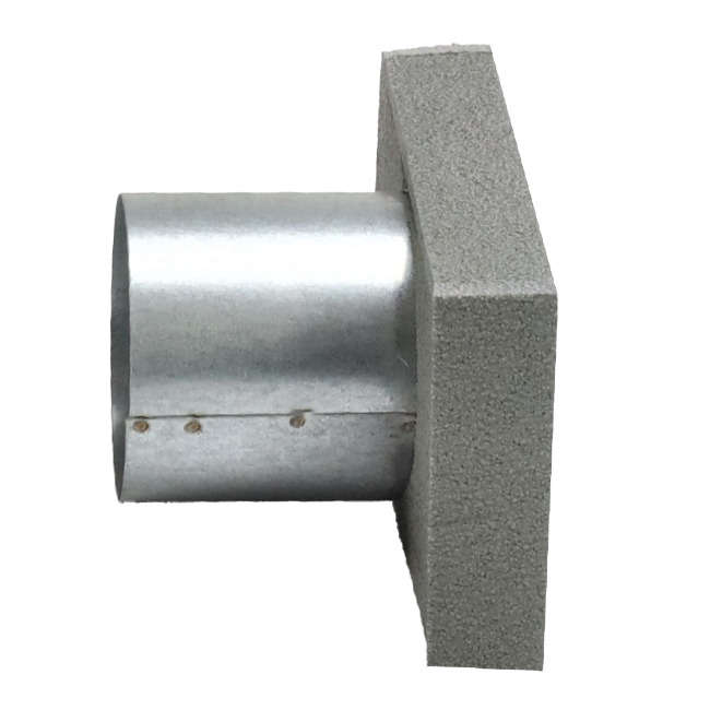 Cubierta de termoducto 170x80 con diámetro de conexión de 80 mm para conductos