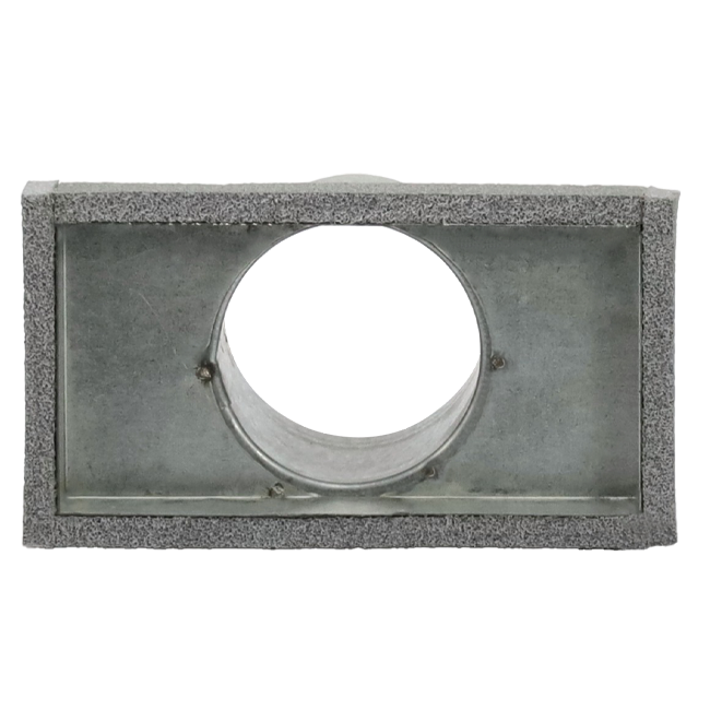 Cubierta de termoducto 170x80 con diámetro de conexión de 80 mm para conductos