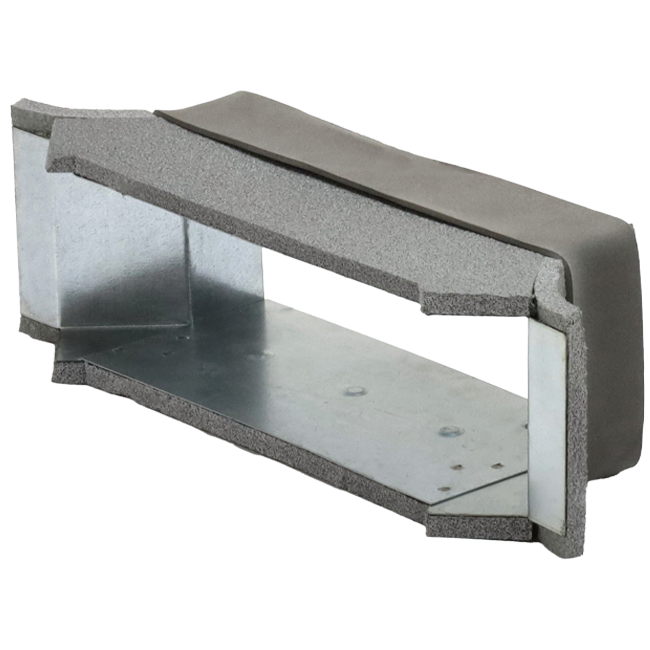 Conexión lateral termoducto 170mm x 80mm para canalización