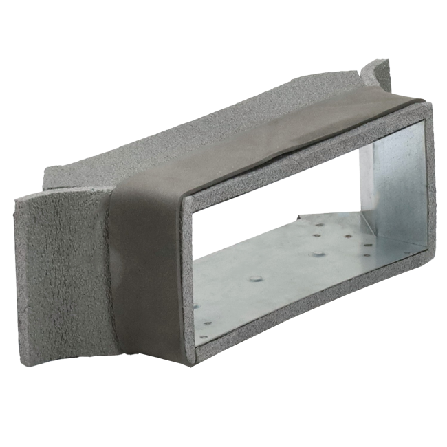Conexión lateral termoducto 170mm x 80mm para canalización
