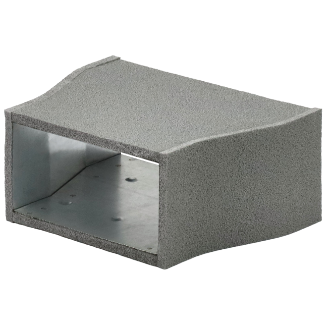 Reductor de termoducto de 300x80 mm a 220x80 mm