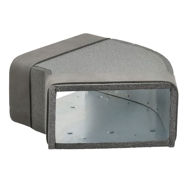 Termoducto codo 45 grados 300x80 mm horizontal