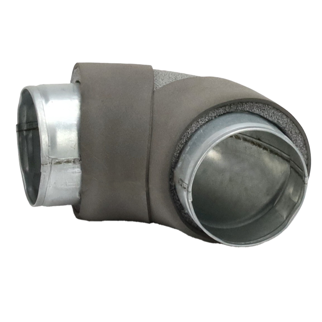 Diámetro de la curva del termoducto 80 mm 90 grados (no seguro)