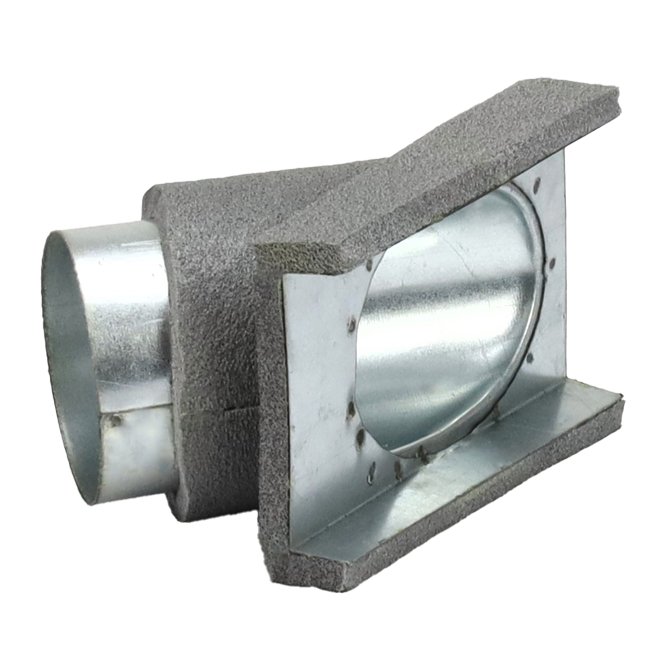 Ramal termoducto 45 grados 80 mm