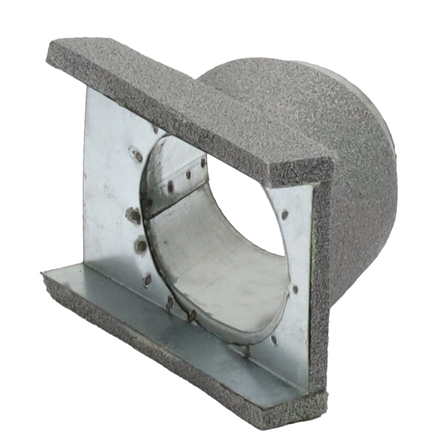 Ramal termoducto 45 grados 80 mm