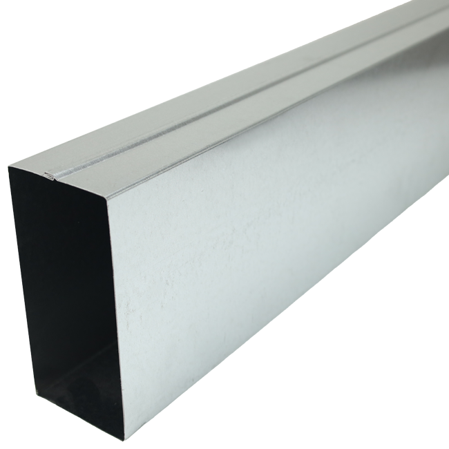 Canal fundido galvanizado 220x80 mm por longitud 1500 mm