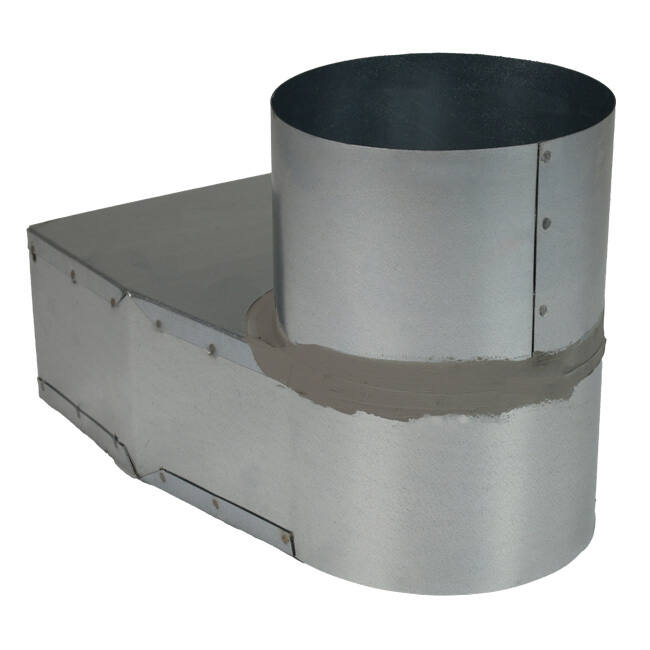 Tubo ángulo 220x80 mm a diámetro 160 mm mm para canalización