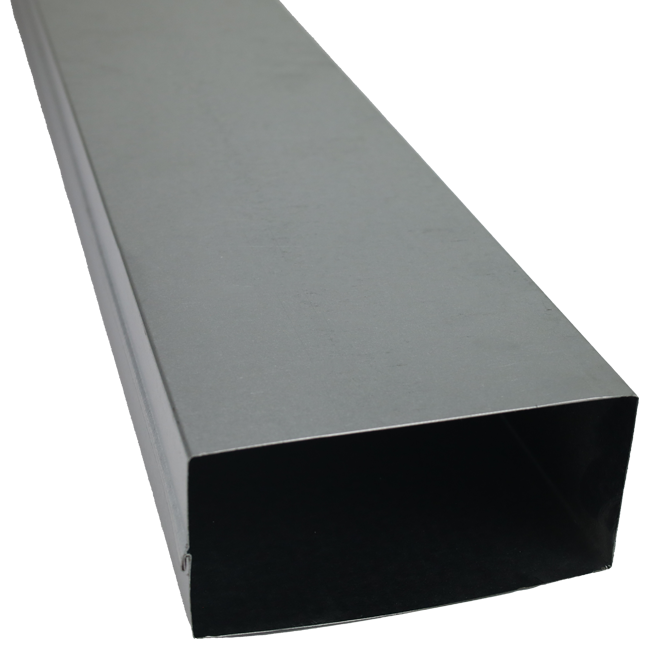 Conducto rectangular galvanizado 300x80 longitud 1,5 m