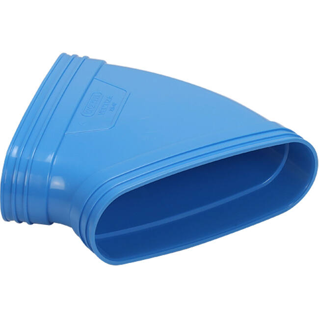 Wavin Ventiza Codo 45 grados PVC ovalado 235x80 mm horizontal M/M