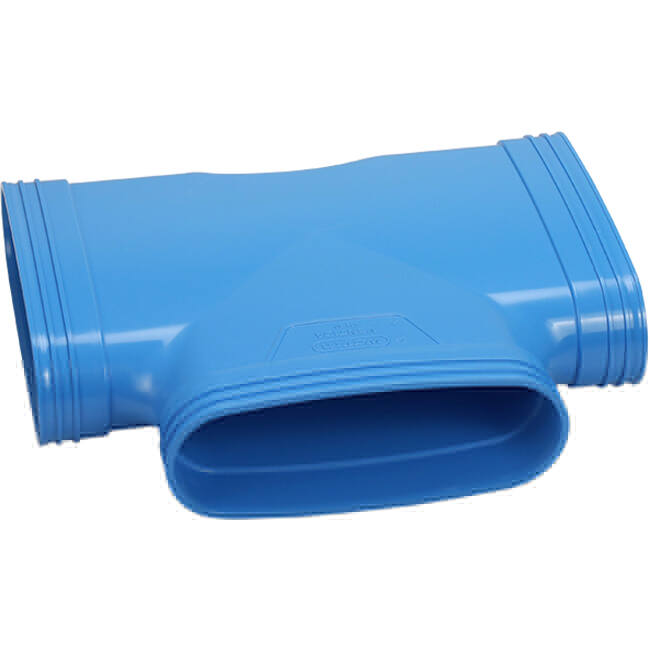 Wavin Ventiza Tubo en T 90 grados PVC ovalado 195x80 mm M/M/M