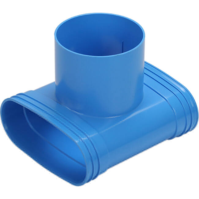 Wavin Ventiza Codo en T de PVC ovalado 195x90x70 mm por diámetro 125 mm M/M/M