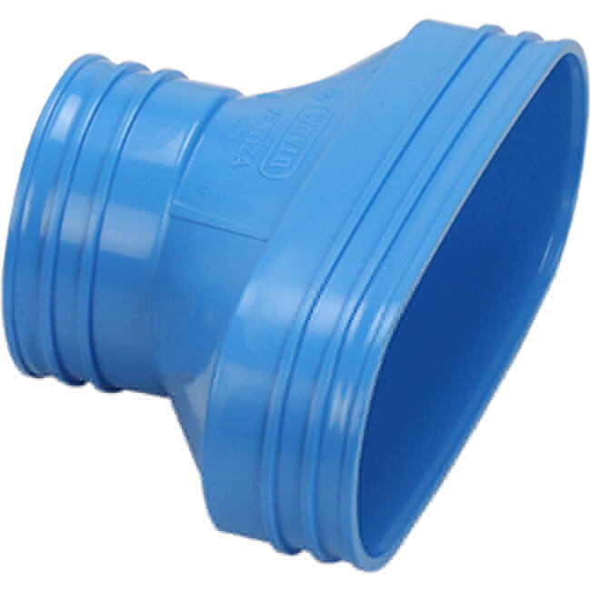 Wavin Ventiza Transición PVC ovalada 195x80 mm a 80 mm M/M