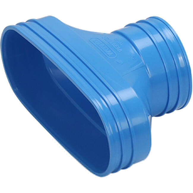 Wavin Ventiza Transición PVC ovalada 195x80 mm a 80 mm M/M