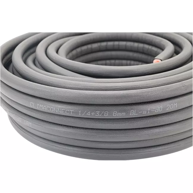 Tubo de refrigeración aislado ClimaConnect Duo 1/4-3/8 rollo 20 metros