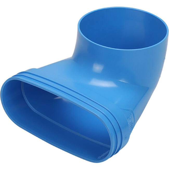 Wavin Ventiza Terminal 90 grados PVC ovalado 195x80x100 mm por diámetro 125 mm M/M