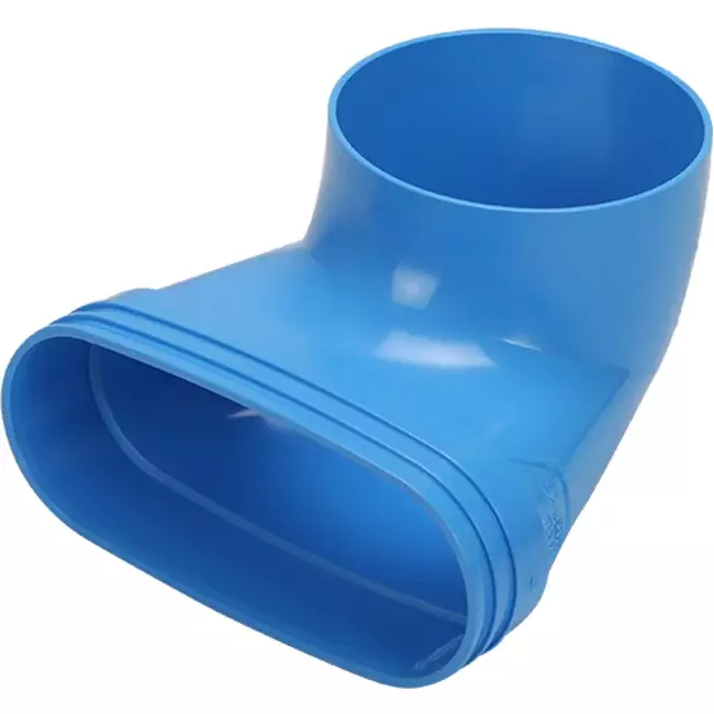 Wavin Ventiza Terminal 90 grados PVC ovalado 195x80x70 mm por diámetro 125 mm M/M