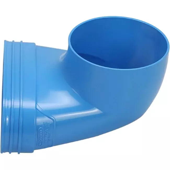 Wavin Ventiza Terminal 90 grados PVC ovalado 195x80x70 mm por diámetro 125 mm M/M