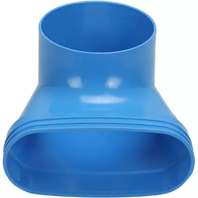 Wavin Ventiza Terminal 90 grados PVC ovalado 195x80x70 mm por diámetro 125 mm M/M