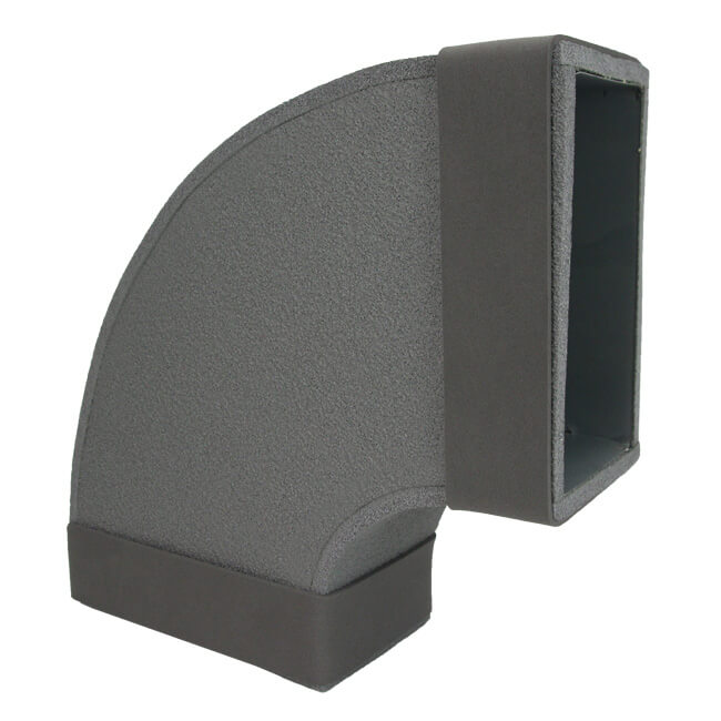 Termoducto codo 90 grados 300x80 mm horizontal