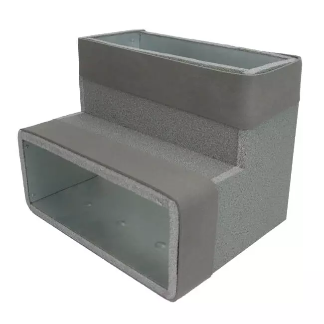 Termoducto codo 90 grados 170x80 vertical para canalización