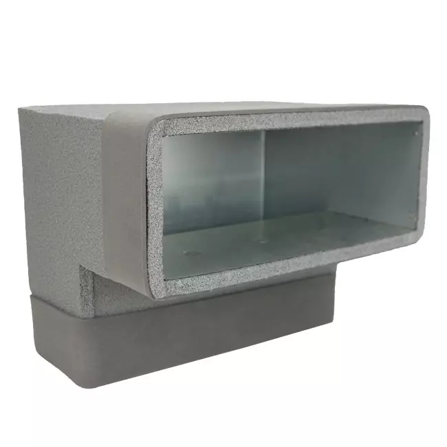 Termoducto codo 90 grados 170x80 vertical para canalización