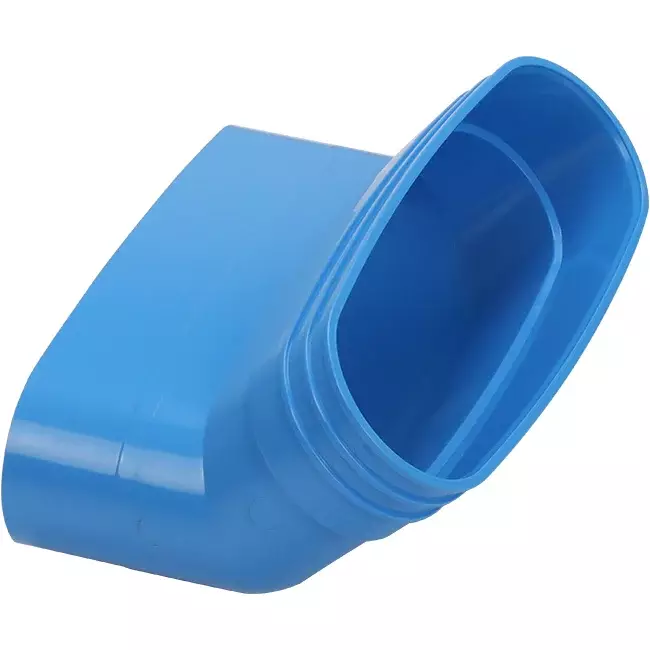 Wavin Ventiza Codo 45 grados PVC ovalado 195x80 mm vertical M/S