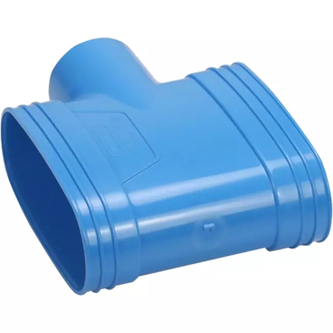 Wavin Ventiza Accesorio T de PVC ovalado 195x80 mm M/M/M