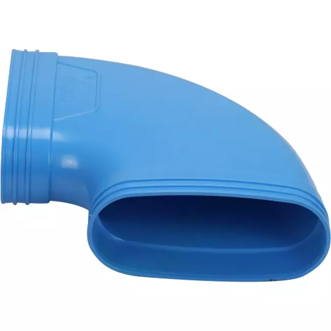Wavin Ventiza Codo 90 grados PVC ovalado 195x80 mm horizontal M/M