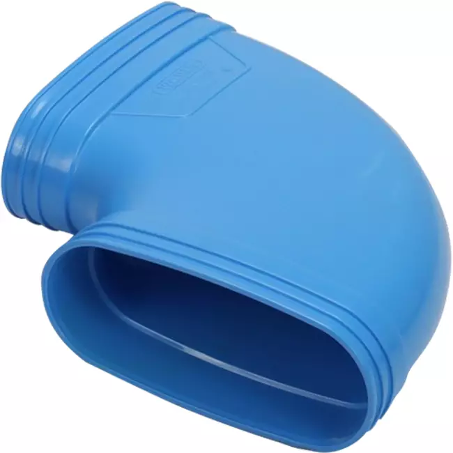 Wavin Ventiza Codo 90 grados PVC ovalado 195x80 mm horizontal M/M