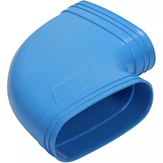 Wavin Ventiza Codo 90 grados PVC ovalado 195x80 mm horizontal M/M