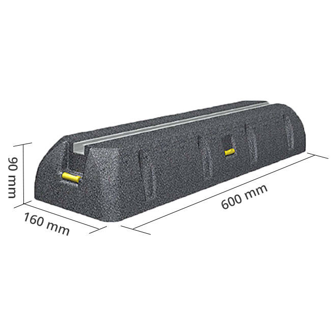 Barra de montaje de la unidad exterior SUMO de caucho antivibraciones 600 mm