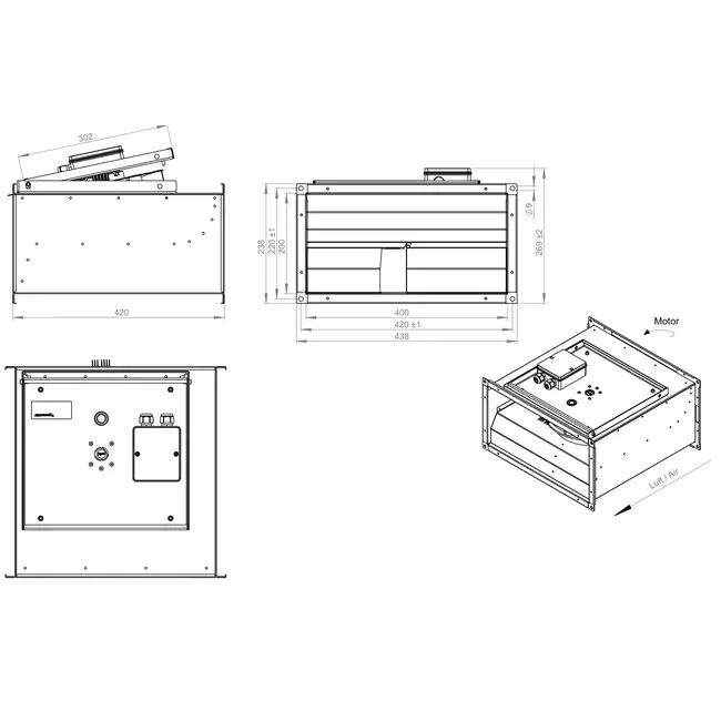 Ventilador centrífugo de conductos energéticamente eficiente - KVR 4020 EC 32